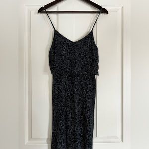 H & M Navy Blue & White Polka Dot Sundress